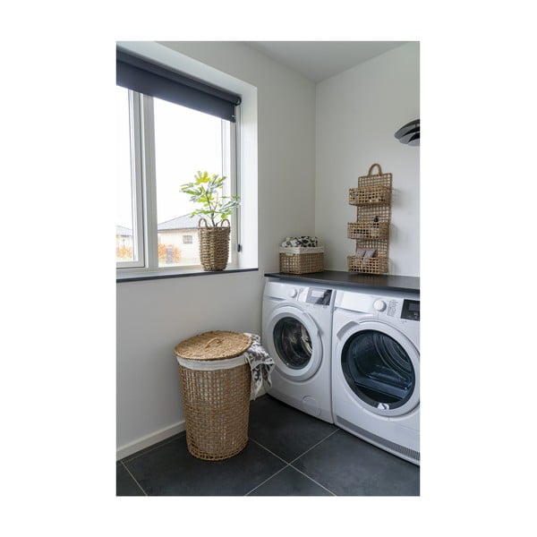 Papierowy kosz na pranie w naturalnym kolorze 77 l Pomal – House Nordic-image-1