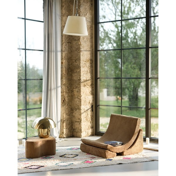 Brązowy sztruksowy puf dziecięcy Cloud – Wigiwama-image-3