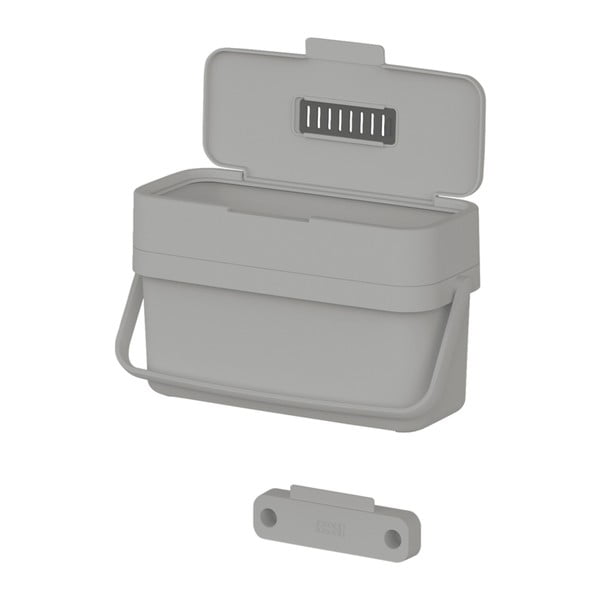 Szary pojemnik na odpadki organiczne 4 l Duo – Joseph Joseph