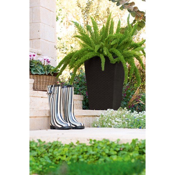 Plastikowa osłonka na doniczkę Rattan – Keter-image-1