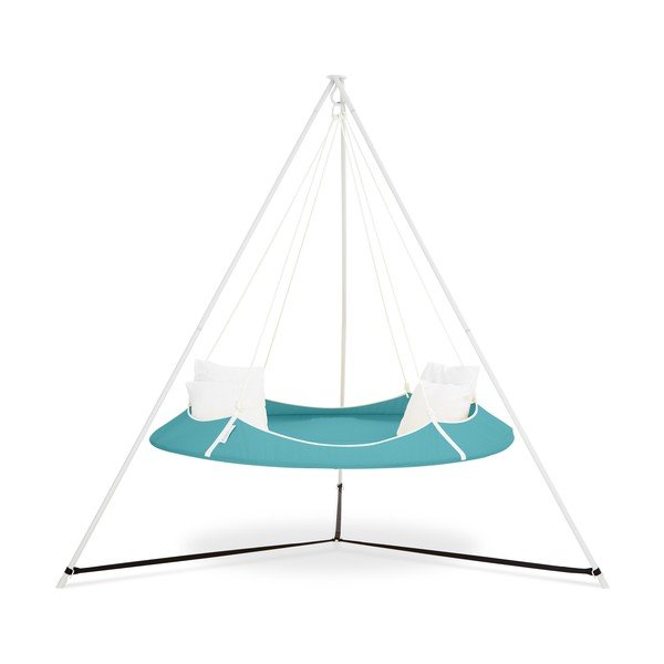 Niebieska huśtawka ogrodowa ze stojakiem –  Hangout Pod-image-1