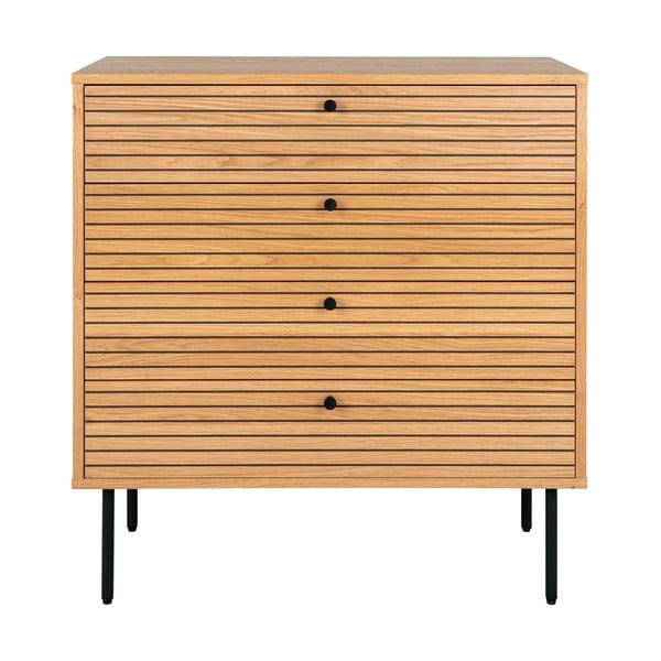 Wysoka komoda w dekorze dębu w naturalnym kolorze 80x85 cm Kyoto – House Nordic