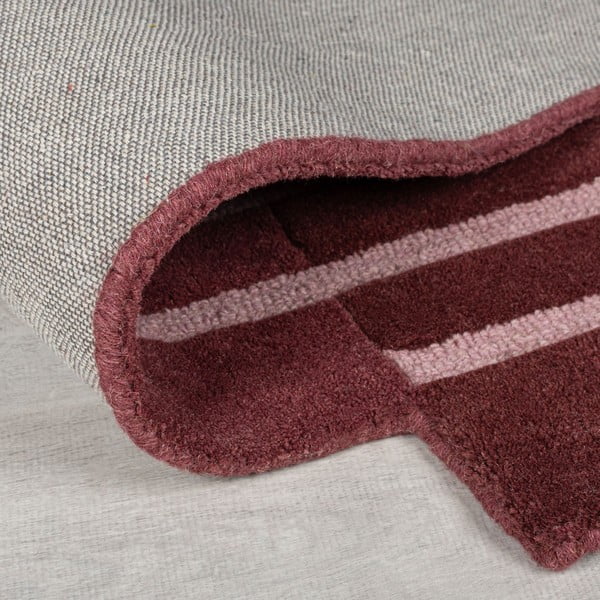 Bordowy wełniany dywan tkany ręcznie 200x290 cm Split Ombre Shaped – Flair Rugs-image-2