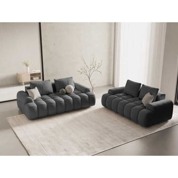 Szara sofa 200 cm Linz – Cosmopolitan Design-image-1