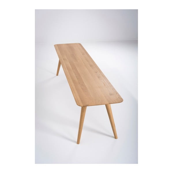 Ławka z litego drewna dębowego Gazzda Stafa, dł. 140 cm-image-4