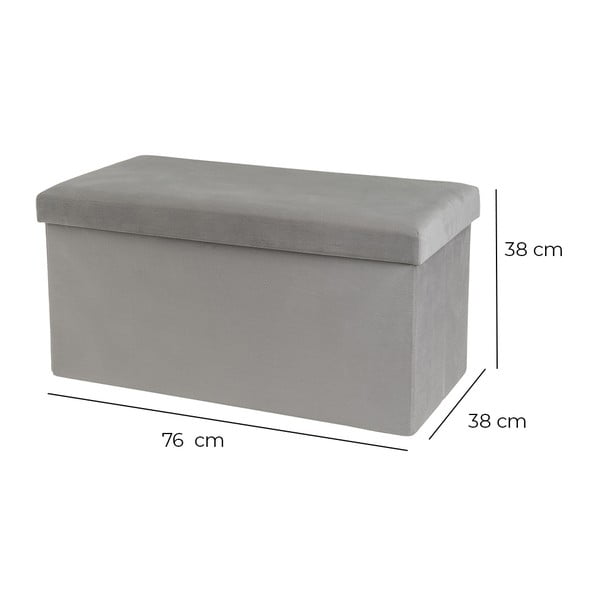 Jasnoszary aksamitny puf Estela – Casa Selección-image-3