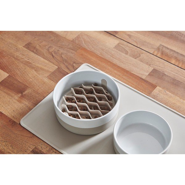 Porcelanowa miska dla psów ø 21,5 cm Coppa Greige M/L – MiaCara-image-1