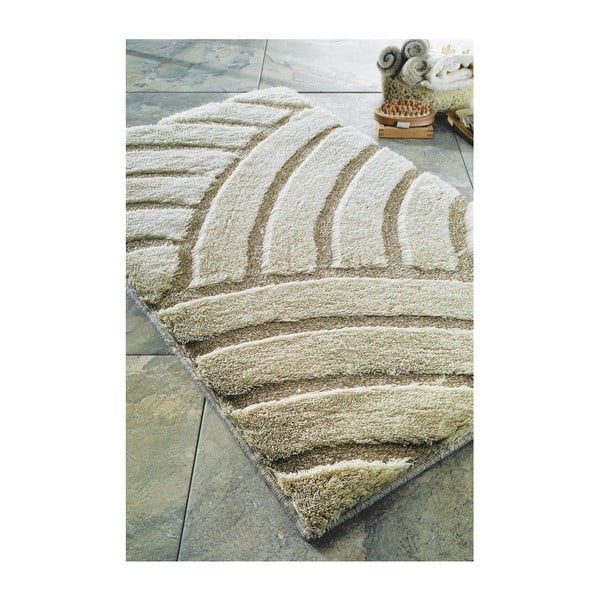 Kremowy dywanik łazienkowy Confetti Bathmats Karya, 70x120 cm