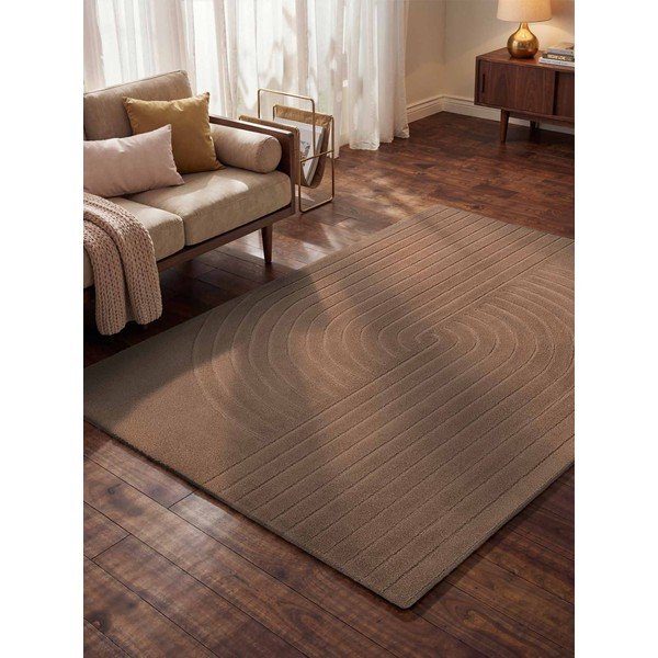 Beżowy wełniany dywan tkany ręcznie 80x150 cm Arcura – Vikosa-image-1