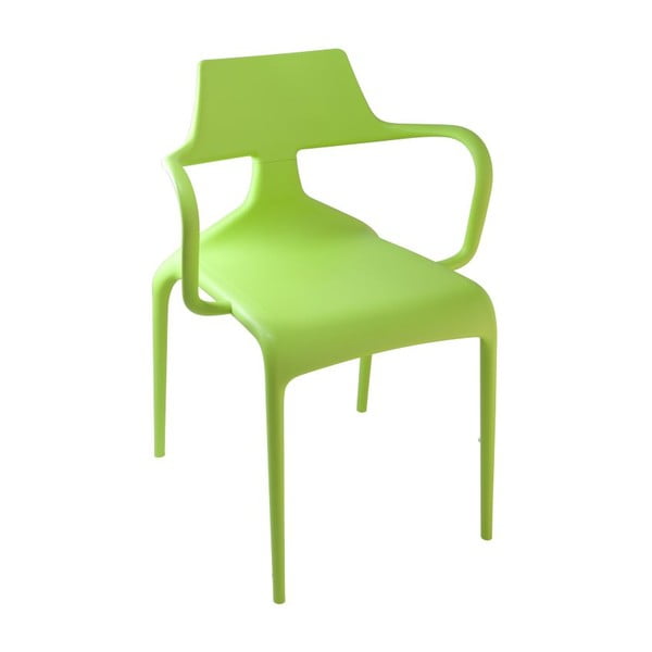 Krzesło Shark z podłokietnikami, zielone