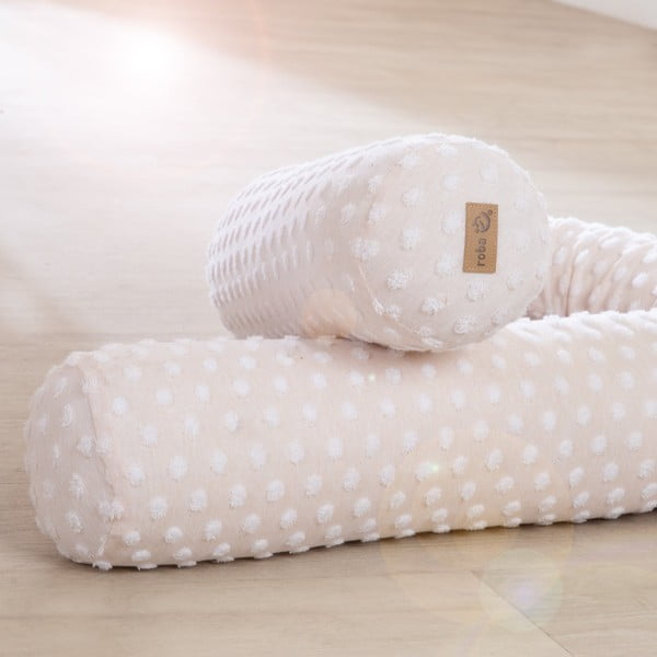 Beżowy ochraniacz do łóżeczka z mieszanki bawełny 170 cm Frosty Almond – Roba-image-3