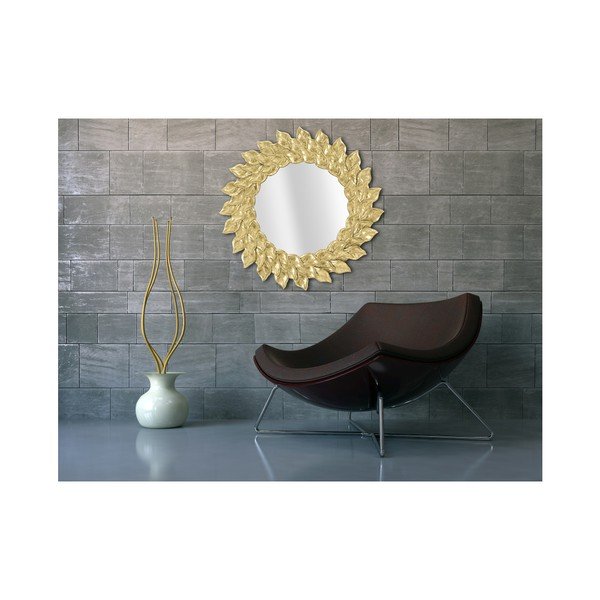 Lustro wiszące w ramie w złotej barwie Mauro Ferretti Aton, ⌀ 73 cm-image-1