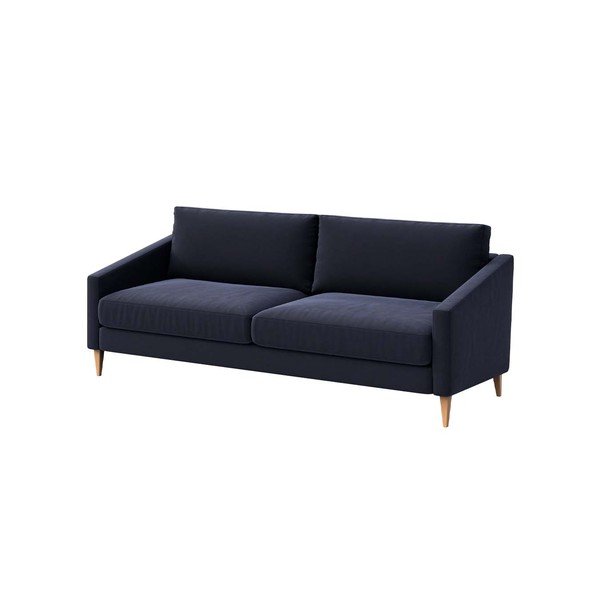 Ciemnoniebieska aksamitna sofa 200 cm Karoto – Ame Yens-image-2