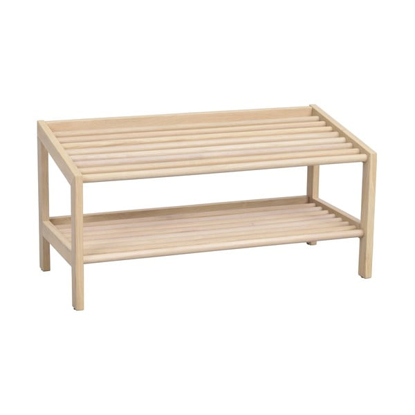 Naturalny regał na buty z litego drewna dębowego Hillmond – Rowico