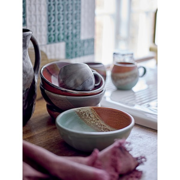 Zielono-pomarańczowa kamionkowa miska 572 ml Paula – Bloomingville-image-1