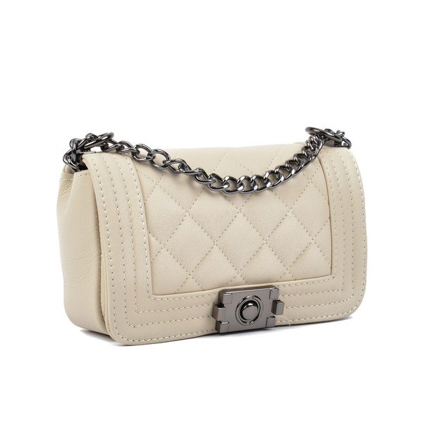 Beżowa skórzana kopertówka Isabella Rhea Mari-image-3