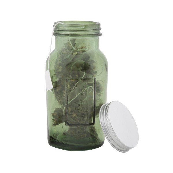 Zielony pojemnik dekoracyjny ze szkła z recyklingu Mauro Ferretti Coperchio, ⌀ 6,5 cm-image-2
