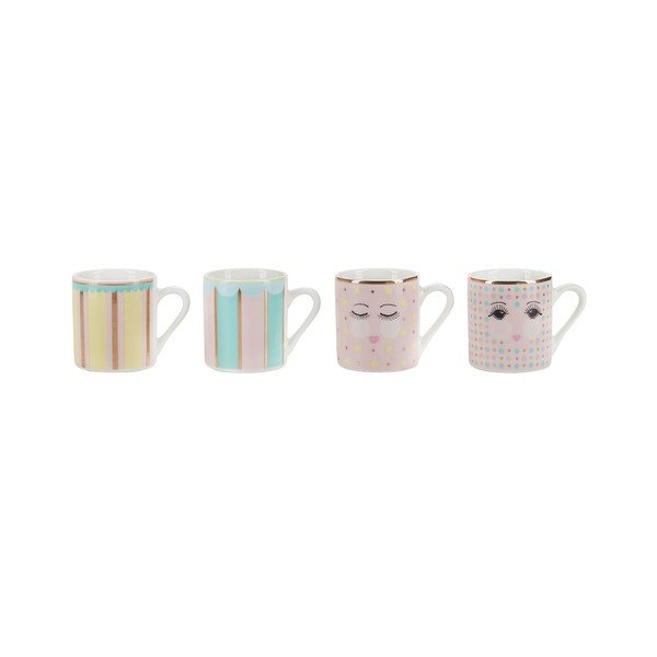Zestaw 4 porcelanowych kubków Miss Étoile