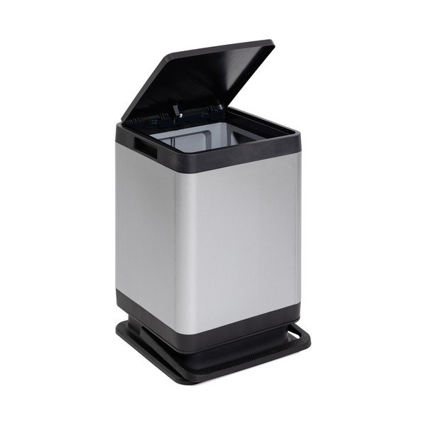 Plastikowy kosz na śmieci z pedałem w kolorze srebra 80 l Tokyo – DEA HOME