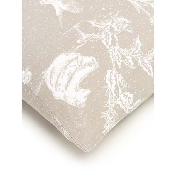 Beżowa flanelowa pościel jednoosobowa Westwing Collection Animal Toile, 135x200 cm-image-4