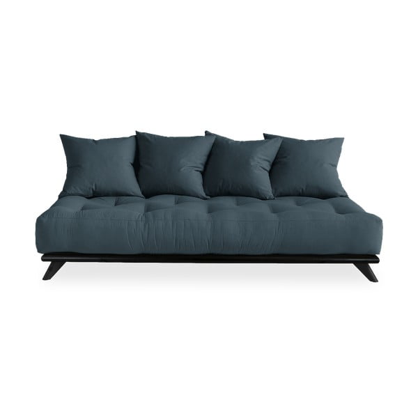 Sofa z niebieskim obiciem Karup Design Senza Black/Petrol Blue