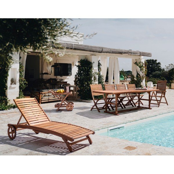 Drewniane krzesło ogrodowe w naturalnym kolorze Noemi – Bizzotto-image-1