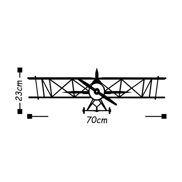 Czarna dekoracja ścienna Wallity Plane-image-2