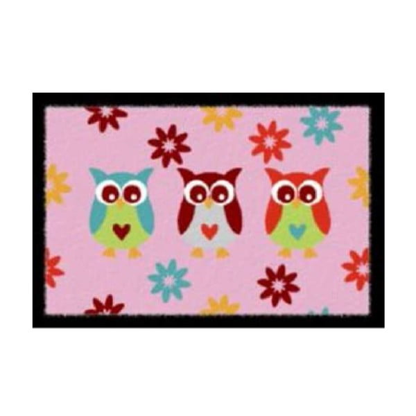 Wycieraczka Pink Owls, 40x60 cm