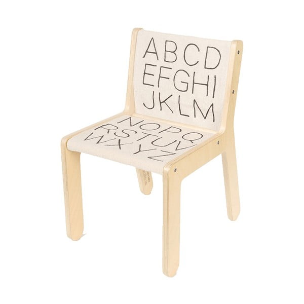 Beżowo-naturalne krzesło dziecięce ABC – Lorena Canals