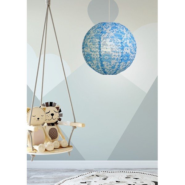 Biało-niebieski abażur ø 35 cm – Candellux Lighting-image-1
