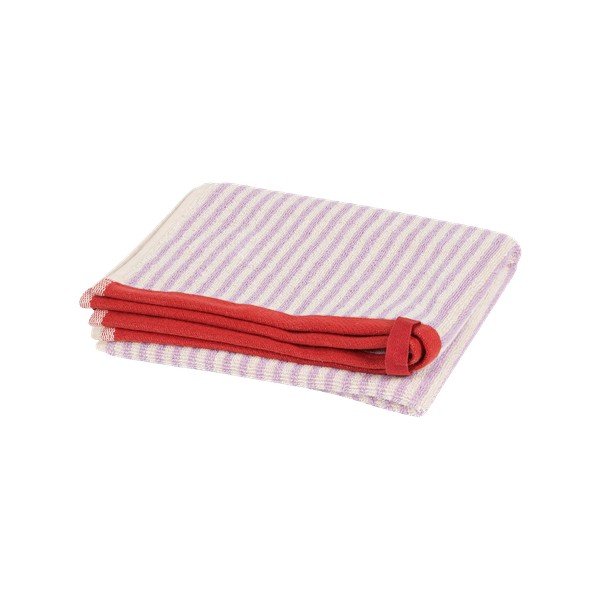 Lawendowy/kremowy bawełniany ręcznik frotte 50x80 cm Gobo – noo.ma