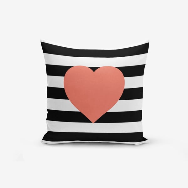 Poszewka na poduszkę z domieszką bawełny Minimalist Cushion Covers Striped Pomegrate, 45x45 cm