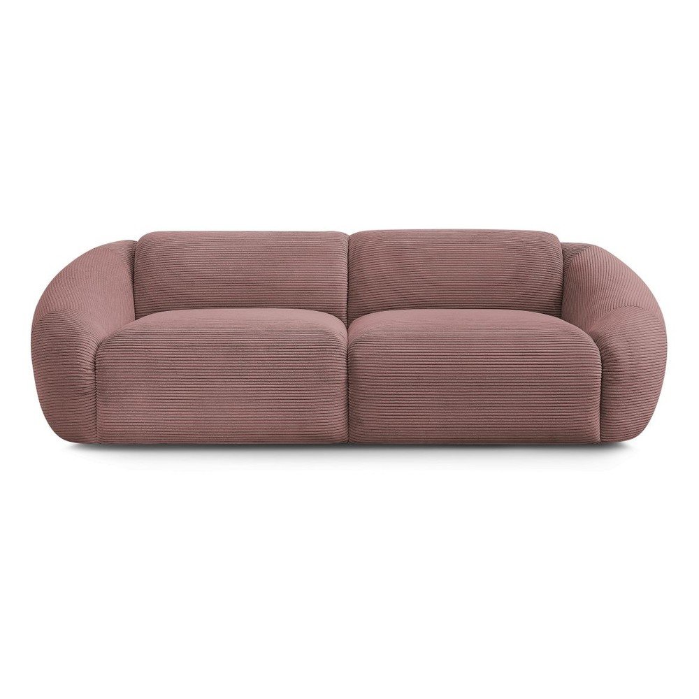 Różowa sztruksowa sofa 250 cm Tina – Bobochic Paris