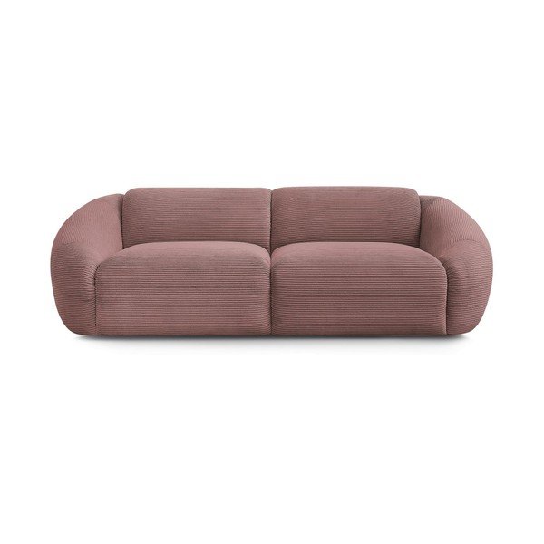Różowa sztruksowa sofa 250 cm Tina – Bobochic Paris