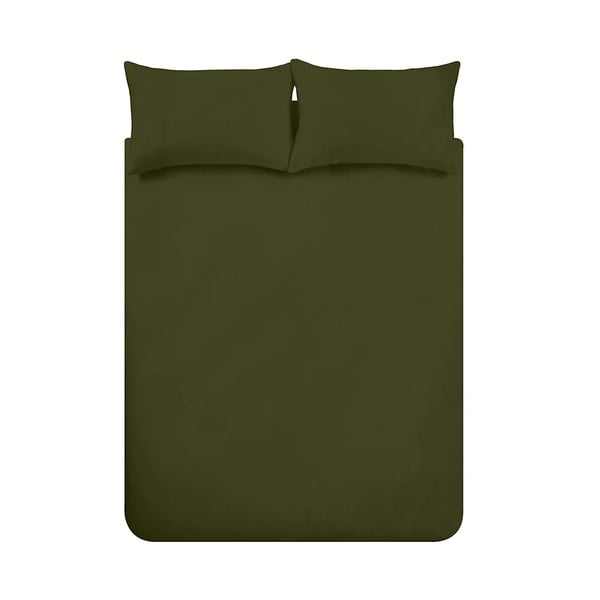 Flanelowa pościel dwuosobowa w kolorze khaki 200x200 cm Brushed – Catherine Lansfield-image-3