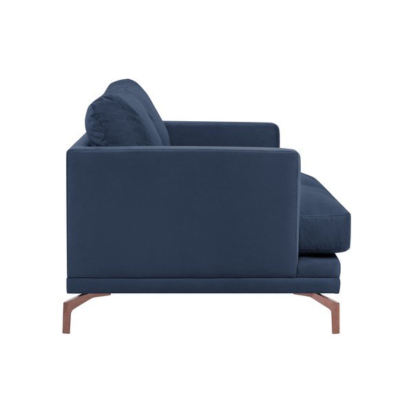 Ciemnoniebieska sofa 2-osobowa z konstrukcją w kolorze złota Windsor & Co Sofas Jupiter-image-2