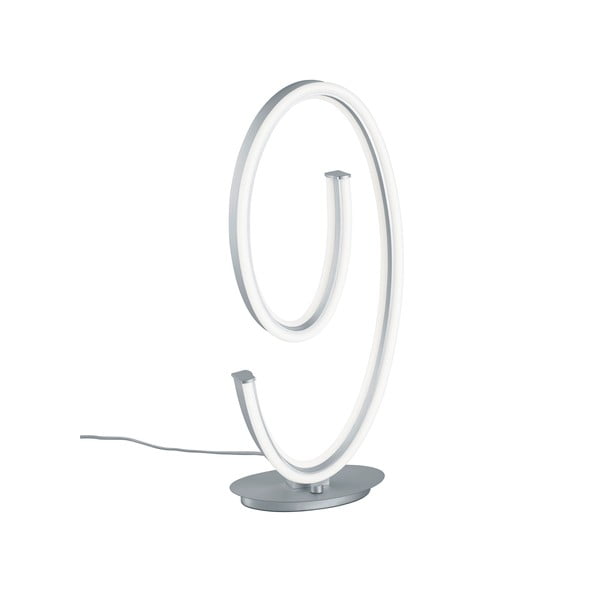Szara lampa stołowa LED ze sterowaniem głosowym/mobilną aplikacją i metalowym kloszem (wysokość 65 cm) Ciola – CINQUE