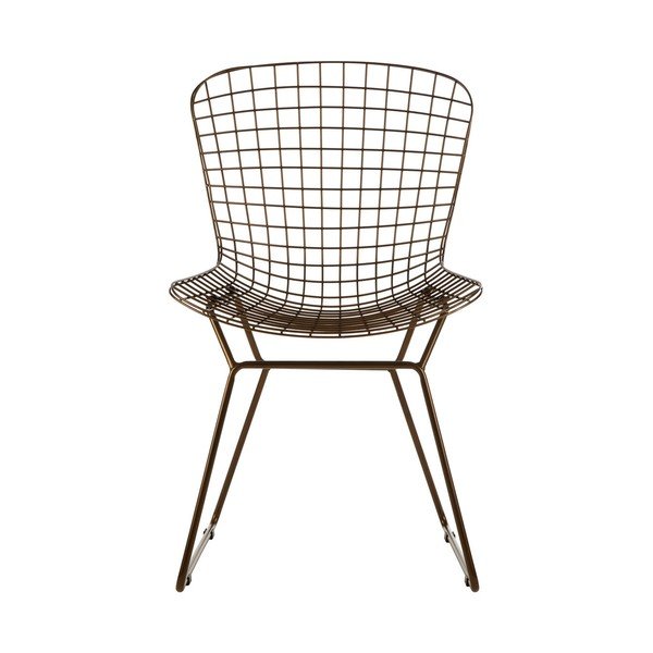 Metalowe krzesło w kolorze brązu District – Premier Housewares-image-2