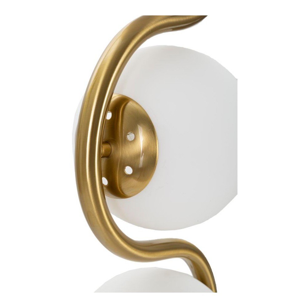 Lampa stojąca w biało-złotym kolorze ze szklanym kloszem (wysokość 165 cm) Luci – Mauro Ferretti (zdjęcie 5)