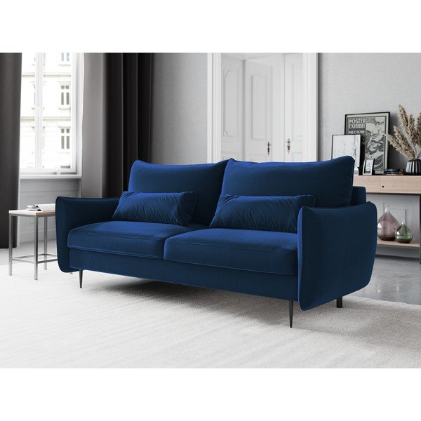 Ciemnoniebieska sofa rozkładana ze schowkiem Cosmopolitan Design Vermont-image-1