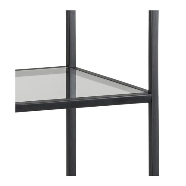 Czarny szklany regał 35x120 cm Seaford – Actona-image-4
