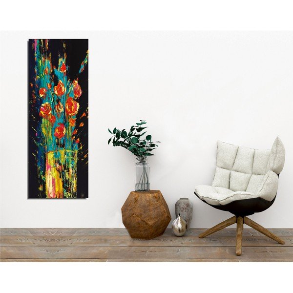 Obraz na płótnie Vintage Flowers, 30x80 cm-image-1