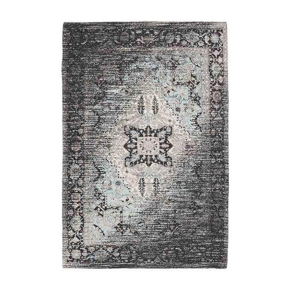 Czarno-niebieski dywan szenilowy InArt Ravena, 70x110 cm