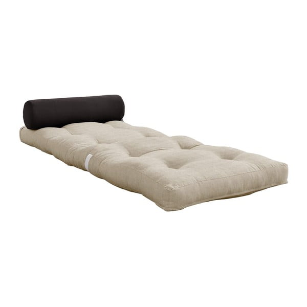 Szarobeżowy materac futon 70x200 cm Wrap Linen Beige/Dark Grey – Karup Design