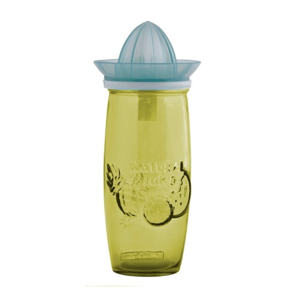 Żółta szklanka ze szkła z recyklingu z wyciskarką cytrusów Ego Dekor Juice, 0,55 l