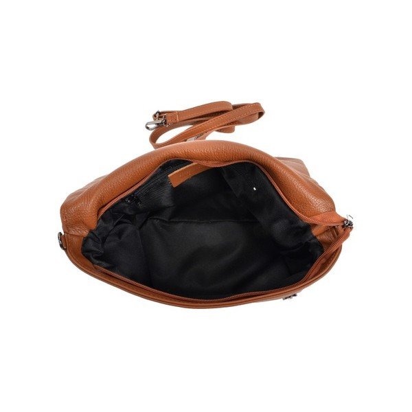 Koniakowobrązowa torebka skórzana crossbody Roberta M Elisa-image-3