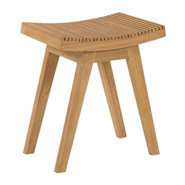 Stołek z litego drewna tekowego w naturalnym kolorze Vicentina – Kave Home