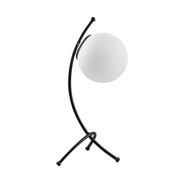 Czarno-biała lampa stołowa ze szklanym kloszem (wysokość 43 cm) Yay – Opviq lights