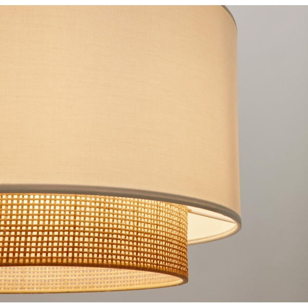 Biało-naturalny tekstylny abażur ø 40 cm Erna – Kave Home-image-1