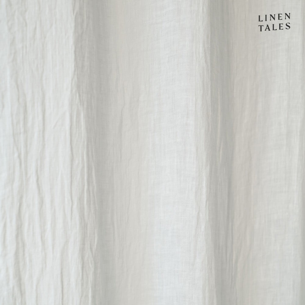 Biała lniana firanka 130x200 cm White – Linen Tales (zdjęcie 3)